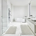thumbnail image 1 of Microfiber Bathroom Rugs 2 Pieces, Non-Slip Machine Wash Shower Bathroom Rugs and Mats Sets for Bathroom, Light Gray, 1 of 6