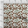 thumbnail image 2 of oneOone Cotton Jersey Brown Fabric Kids Floral Diy Clothing Quilting Fabric Print Fabric By Yard 58 Inch Wide, 2 of 4