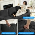 thumbnail image 4 of BALUS Living Room Furniture Sets, Modern Chenille Couch and Loveseat Sets, Oversized Sectional Couch Sets with Deep Seat, Dark Grey, 4 of 7