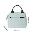 thumbnail image 3 of Insulated Lunch Tote Bag | Thermal Bento Bag for Office & School | Large Capacity Lunch Box Carrier | Water-Repellent Polyester | Blue, 3 of 6