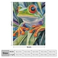 thumbnail image 4 of Patifu Frog Leafy Plant Warm Lightweight Blanket Soft Fleece Throw All Seasons Living Rooms Sofa Decor Gifts 50x60in, 4 of 6