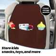thumbnail image 4 of Goofa Brown Pattern Car Back Seat Protector for Kids (2 Pack) ,Anti-kick Storage Mat for Car Seats,Shields from Footprints, 4 of 6