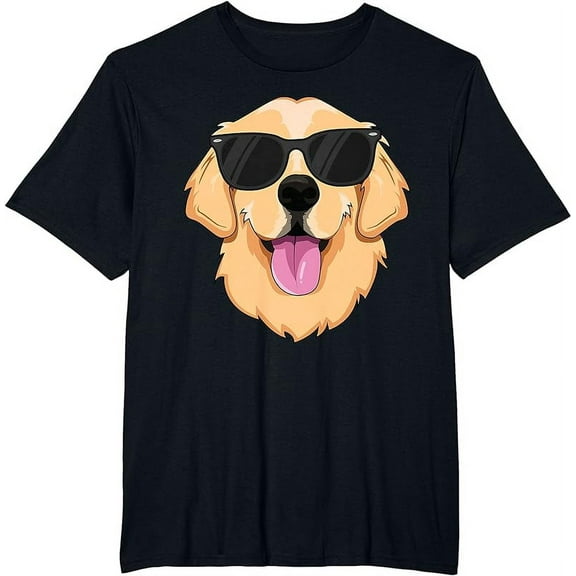 Golden Retriever T-Shirt for Kids Boys Girls Sunglasses Pet T-Shirt