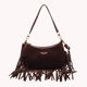 thumbnail image 3 of Bolso Bandolera Elegante para Mujer Retro Ante Sintético Con Borla Axila (café), 3 of 9