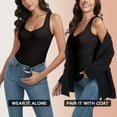 thumbnail image 2 of Thermal Fleece Lined Tank Top for Women Sweetheart Neck Camisole Sleeveless Slim Fit Base Layer Thermal Underwear, 2 of 6