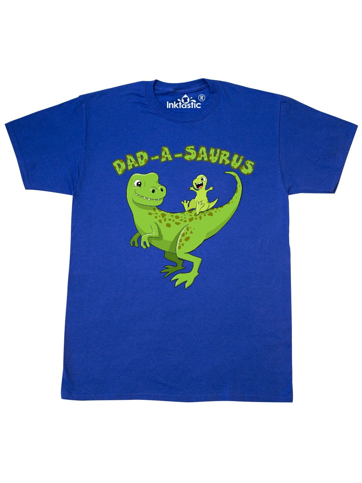 Personalised SAURUS Tshirt Funny Fathers Day PRESENT Dad Daddy tee Dinosaur Top