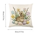 thumbnail image 3 of HuiXinOu Easter Decorative Pillow, Bunny and Chick Patterned Egg Print Cushion, Soft Comfortable Throw Pillow, Suitable for Sofa, Bedroom, Living Room Holiday Decoration, 3 of 6
