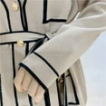 thumbnail image 7 of Lindreshi Womens 2 Piece Outfit Fall 2023 Women Long Sleeved Knitted Cardigan Add Wide Leg Pants with A Bow Tie with Pockets Suit, 7 of 7
