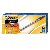 BIC Cristal Xtra Bold Ballpoint Stick Pen, Blue Ink, 1.6mm, Bold, Dozen