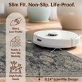 thumbnail image 6 of Design&I 6'x9' Washable Area Rug Sleek Flatweave Pet Friendly Boho Distressed Faded Vintage Wave Scroll Border Nautical Ocean Flowing Dynamic for Queen Size Bedroom, Under Bed, 6 of 7