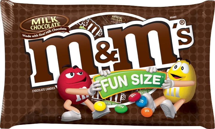 m ms fun size milk chocolate candy 10 53 oz walmart com fun size m m