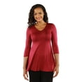 thumbnail image 2 of Women's Sublime Silky Black Tunic Top, 2 of 12