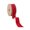 Red Floral, variant on LaRibbons 2 1/2" Wired Velvet Ribbon, Red Geometric Embossed with Gold Backing, 10 Yard Roll
