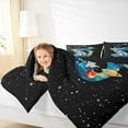 thumbnail image 4 of jejeloiu Initial Letter B Bedding Comforter Set,Galaxy Starry Night Twin Comforter Sets,Cute Astronsut Bedding Set For Kids,Breathable Bedroom Decoration Reversible,2 Pieces, 4 of 8