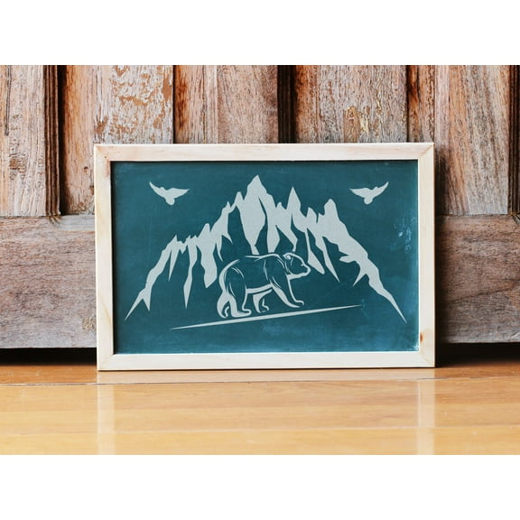 Bear Mountain Stencil - Art and Wall Stencil (6"x5")