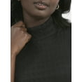 thumbnail image 4 of Time and Tru Women's Pucker Mock Neck Top, XS-XXXL, 4 of 5