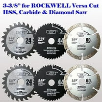 MTP 6x 3-3/8-inch Diamond / Wood/ Metal Circular Saw Blade for Rockwell Versacut Versa Cut Rk3440k , Makita 3-3/8" Cordless Sh01w 12v Tile Grout Concrete, Brick, Block, Masonry