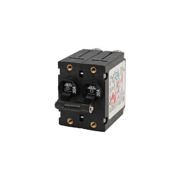 New A-series Double Pole Ac/dc Circuit Breaker blue Sea Systems 7237 30A Black