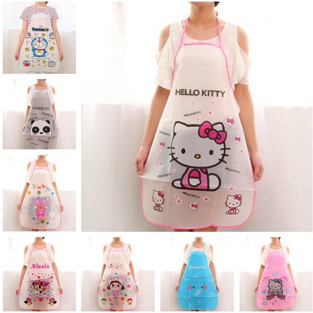 Delantales Babero De Dibujos Animados Hello kitty Lindo KT Minnie Delantal Impermeable Gao Jiahui unisex