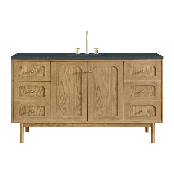 James Martin Vanities 545-V60S-LNO-3CSP Laurent 60" Single Basin Poplar Wood Vanity Set -