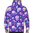 thumbnail image 7 of Lsque colorful mushroom Skull rainbow Pattern Casual Men's Hoodie,Hooded Sweatshirt with Kangaroo Pocket,Pullover Hoodie-Small, 7 of 7