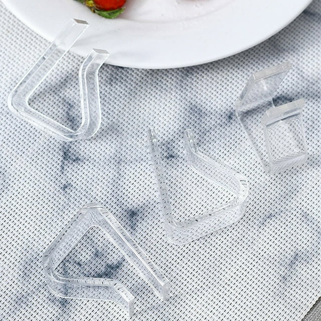 WIFKLSIIPG Household Table Cloth Clip Non Fixer Transparent Fastening Clip Table Cloth Clip Anti Run Table Cloth Clip Table Cloth Clip 8PCS