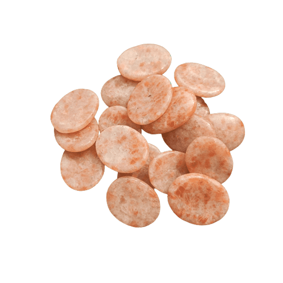 Sun Stone Worry Stone for Crystal Healing Pocket Palm Stone Thumb Stone 1Pcs