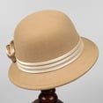 thumbnail image 6 of Slccxzc Elegant Adjustable Fedora Flower Decorated Bowler Hat Versatile Simple Design Dome Top Hat For Party, 6 of 7