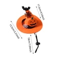 thumbnail image 3 of Halloween Pumpkin Bat Pet Witch Hat 13.5Ã11.5cm, Felt Adjustable Cat Dog Wizard Hat with Spider Web Decor, Cute Pet Accessory for Small Puppy Kitten Halloween Party, 3 of 6