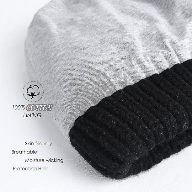 Gorro de invierno YONGSHENG con cola de caballo para mujer forrado de algodón con calavera