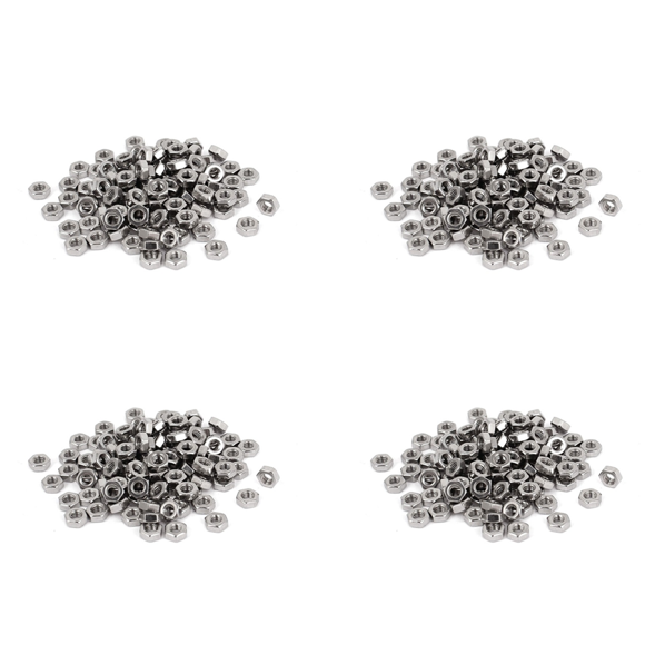 Metric M3 Hex Nuts 304 Stainless Steel Fastener DIN934 400Pcs for Bolt