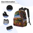 thumbnail image 5 of Lsque Colorful Maple Leaf Beach Turtle Classic Casual Backpack - Large Capacity Water-Resistant Backpack for School, Work, Travel, and Outdoor Activities, 5 of 8