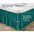 thumbnail image 5 of SGI Bedding 21 Inch Wrap Around Bedskirt | Microfiber Wrap Around Bed Skirt | Fade-Resistant, Wrinkle-free, Anti-static, Decorative, Extra Storage Space, Clutter-Free | Family XL, Teal, 5 of 8