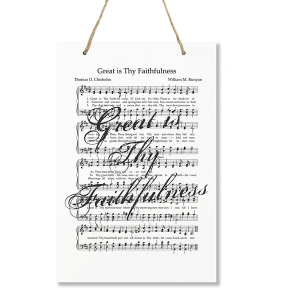 LifeSong Milestones Music Sheet theme Wall Plaque - Great is Thy Faithfulness