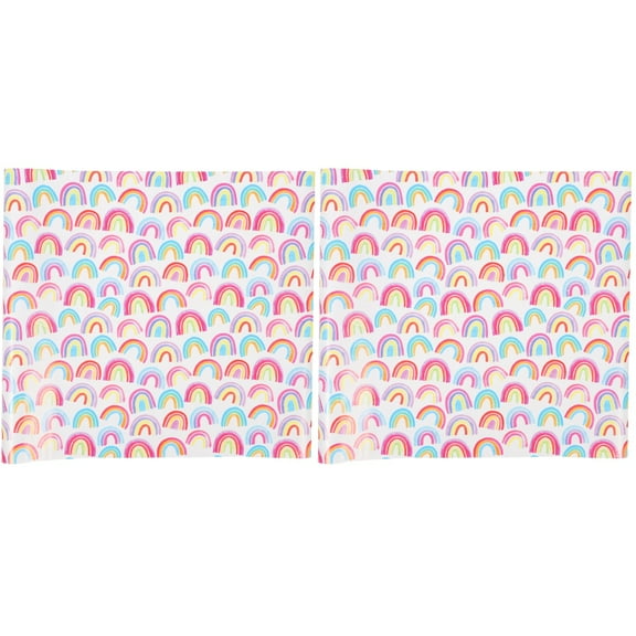 FRCOLOR 2pcs Wrapping Paper Roll Rainbow Pattern Colorful Wrapping Paper Gift Wrapping Paper Box Wrapping Paper