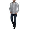 thumbnail image 3 of Men's Casual Shirt WHITE BLACK STRIPE, 3 of 3
