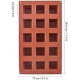 thumbnail image 2 of 15 Cavities 1.4 inch Square Silicone Mold, Cube Mold for Making Chocolate Candy, Cake, Ice Cube Tray, Truffles Pralines, Pack of 2, 2 of 4