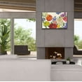 thumbnail image 4 of Epic Graffiti 'Colorful Flowers On White' by Carol Rowan, Giclee Canvas Wall Art, 40"x26", 4 of 8