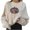 White, variant on Lolmot Halloween Sweatshirt for Women Fun Pumpkins Cute Graphic Print Crew Neck Long Sleeve Sweatshirts Fashion Plus Size Pullover Tops