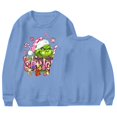 thumbnail image 4 of MIARHB Sudadera navideña My Day para mujer, talla grande, informal, a la moda, con estampado navideño, manga larga, cuello redondo, holgada, con estampado de Grinch, tallas S-3XL, 4 of 4