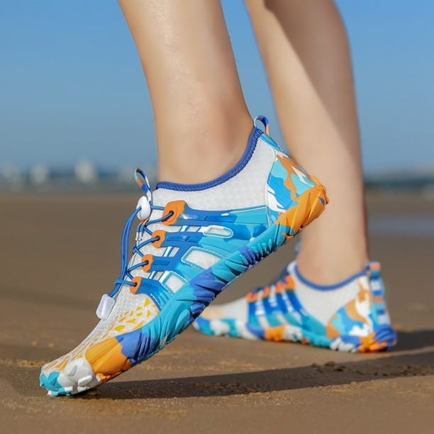 Zapatos acuáticos Aqua Shoes Zapatillas de buceo transpirables Absorción de golpes Zapatos de vadeo para mujeres y hombres