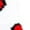 Multicolor Love red and white, variant on Romance Cotton Middle Calf Socks with Heart Lips Detailing for Loving Couples