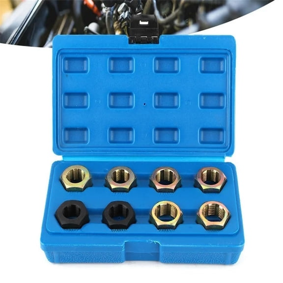 FOR 8pcs Axle Spindle Fractional Set Thread Repair & Metric Rethreading Tool Kit