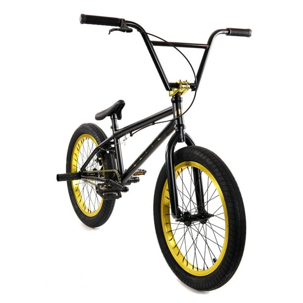 Elite BMX Destro Bike for Kids 20-Inch Top Tube - Matte Black/Gold