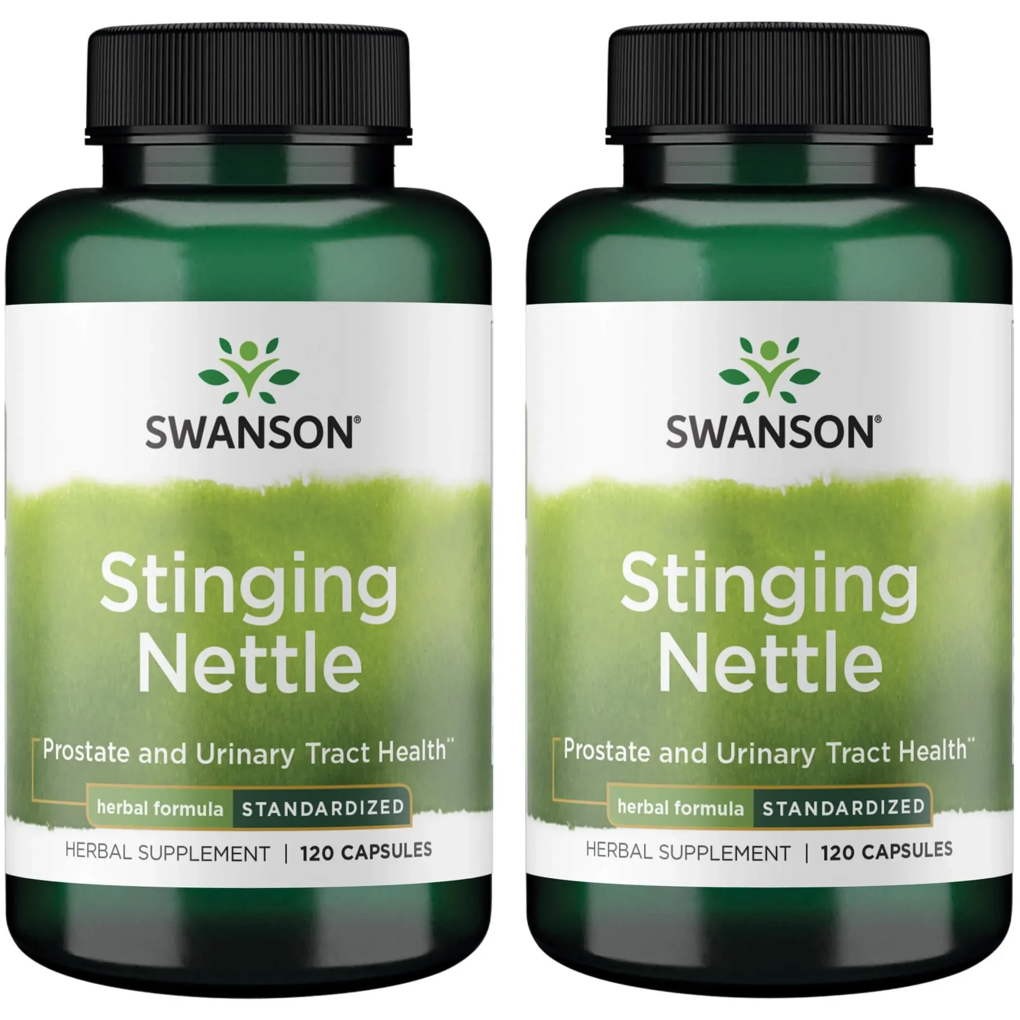Swanson Stinging Nettles - Herbal Supplement Prostate Health & Urinary Tract Support - Natural Formula Supporting Respiratory Health & Fluid Balance - (120 Capsules) (2 Pack)