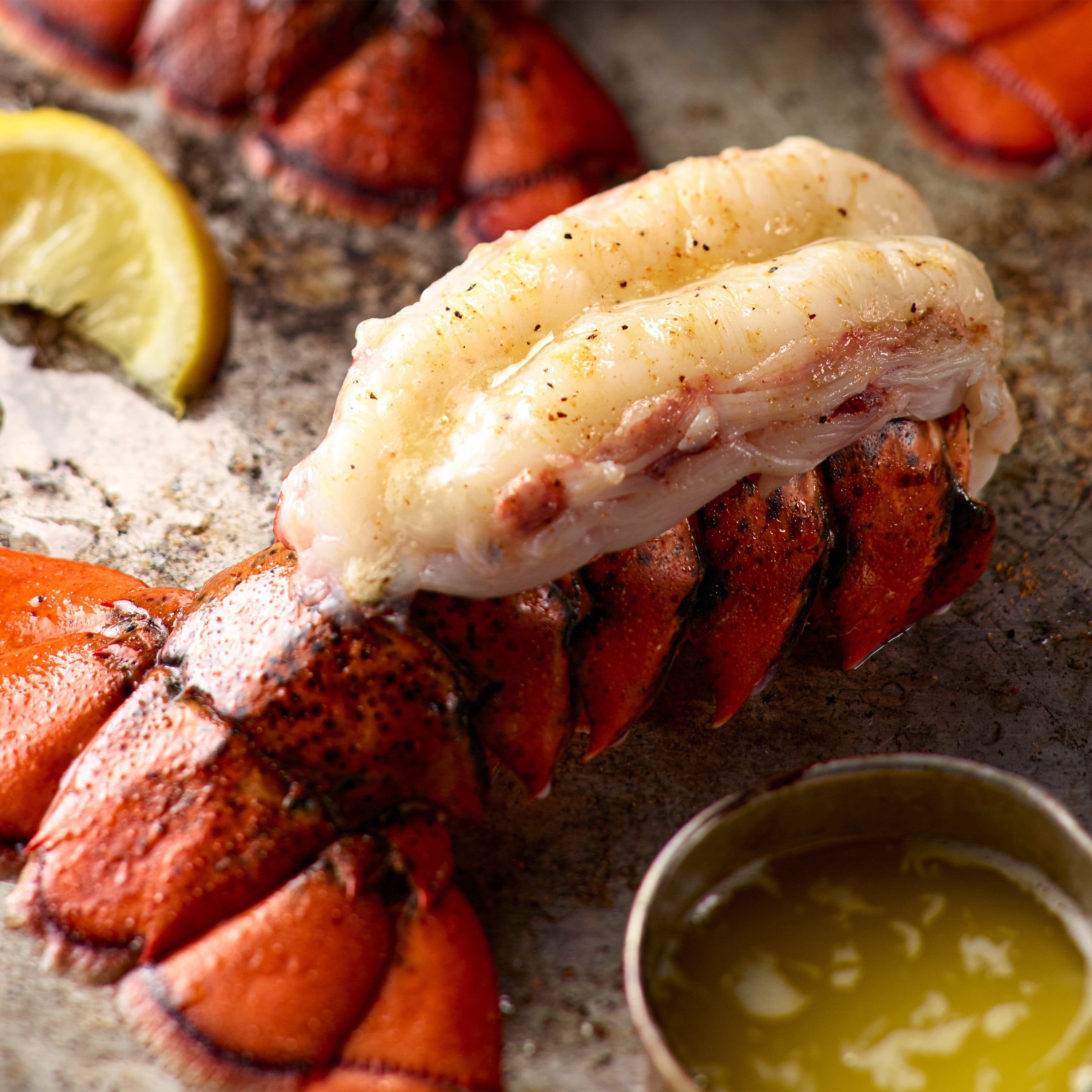 Marketside Frozen Wild Caught Cold Water Lobster Tails with Butter, 9 oz Box Contains lobster, milk.