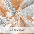 thumbnail image 4 of Beach Ocean Themed Shower Curtain, Orange Cute Nautical Coastal Shower Curtains for Bathroom Decor, Summer Tropical Seashell Starfish Coral Fabric Shower Curtain Set with Hooks, 72x72, 4 of 6
