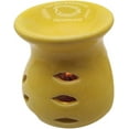 thumbnail image 3 of India Meets India Tea Light Candle Holder [Yellow 3.5"] Ceramic Tea Light Candle Holder/Aroma Burner - Set of 2 w/ 4 Tea Lights, 3 of 5