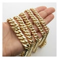 thumbnail image 5 of Miami Cuban Link Chain Necklace 14K Yellow Gold, Adult Unisex, ALL SIZES - Goldum NYC, 5 of 10