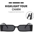 thumbnail image 3 of Gafas de sol rectangulares pequeñas de moda para mujeres y hombres, estilo vintage cuadrado, 3 of 5